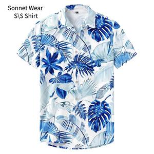 Chemise hawaïenne boutonnée pour homme, manches courtes, vêtements décontractés d'été - Product Image 2
