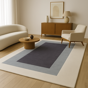 Tapis esthétique de qualité supérieure, tapis tuftés à la main, tapis abstraits pour la maison, laine de Nouvelle-Zélande douce, tapis tuftés multicolores à poils longs - Product Image 5