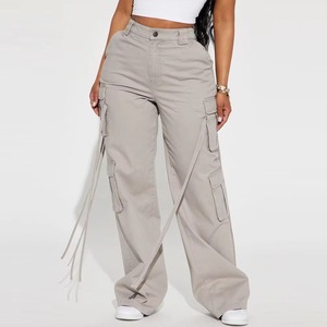 Pantalones Cargo de Invierno para Mujer, Tallas Grandes, Hechos a Medida, Estilo Urbano, Corte Regular, Lavados, con Múltiples Bolsillos, Ecológicos, Venta al Por Mayor - Product Image 2