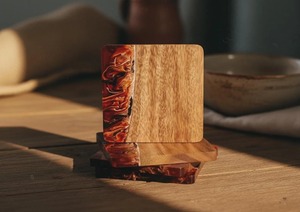 Artistic Epoxy Resin & Wood <b>Galaxy</b> Coasters Handmade Sparkling Drinkware Elegant Stylish Tabletop Decor Modern Resin & Wood - Product Image 4