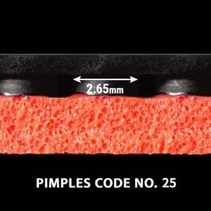 Goma de tenis de mesa japonesa 05810 para 25, de alta tensión, con esponja para velocidad de giro, para forehand y contraataque. - Product Image 3