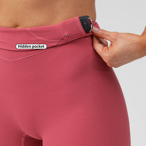 High <b>Elastic</b> <b>Waist</b> Solid Color Biker Shorts Women Sporty Knitted Waterproof Breathable Yoga Gym Activewear - Product Image 3