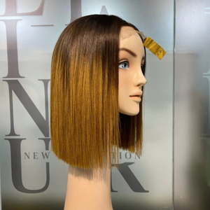 Prix de gros Extensions de cheveux humains vietnamiens vierges bruts 100% naturels, perruque Lace ultra-lisse couleur Ombré Brun, Super Double Drawn - Product Image 1