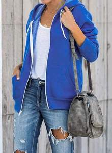 Sweat-shirts à capuche pour femmes, couleur personnalisée, automne, prix bas, fermeture éclair, haute qualité, vente en gros, séchage rapide - Product Image 4