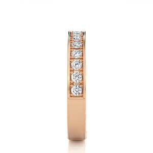 Lab Created Round Diamonds Yellow Gold Channel Set High Quality Diamond Half Eternity Band Fine <b>Proposal</b> & Anniversary Jewelry - Product Image 2