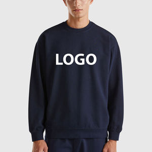 Sweat-shirts d'hiver pour hommes en coton 100% épais, teints unis, coupe ample, éco-responsables, coupe carrée, épaules tombantes - Product Image 1