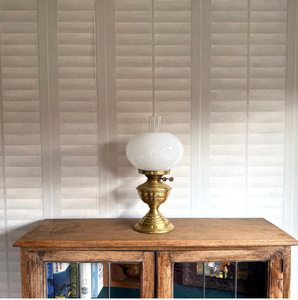 Heavy-duty polished brass <b>stove</b> oil lantern base with intricate crown burner, available at wholesale prices. - Product Image 5