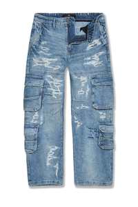 Jeans de Mezclilla para Hombre, Corte Recto, Cintura Baja, Estilo Casual, con Agujeros y Grafitis, de Secado Rápido, para Verano - Product Image 4