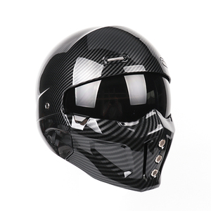 Motorrad Retro Helm <span class=keywords><strong>Open</strong></span> Face Blase Visier Maske Roller Helme Chopper Casco Moto Vintage Helm - Product Image 6
