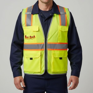 Gilet de sécurité réfléchissant haute visibilité OEM, vêtements de travail légers et protecteurs pour une utilisation industrielle et routière - Product Image 1