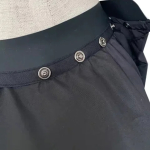 Cape de coiffure professionnelle noire RAMAFHH MEDAX en pongé, anti-adhérente, confortable, pour barbier et salon, protection capillaire - Product Image 6