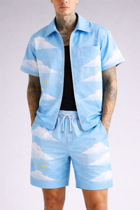 Shorts de bain personnalisés à changement de couleur, réactifs à l'eau, maillots de bain décontractés d'été avec poche zippée, fournisseur OEM - Product Image 5