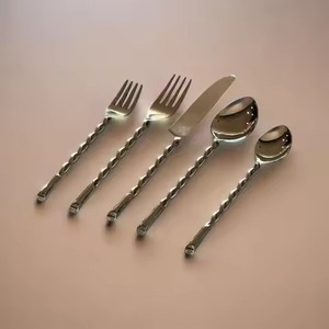 Juego de Cubiertos de Metal Moderno, Cuchara, Tenedor y Cuchillo, Juego de Cubiertos Duraderos y Elegantes para la Mesa de Cocina - Product Image 2