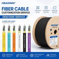 Kabel Serat Optik Multimode OM4 6 Inti untuk Dalam Ruangan dengan Jaket LSZH untuk Pusat Data dan Kabel LAN