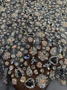 <b>Top</b> Demanded Handwork Beads Imported Tulle Fabric For Luxury Bridal Wedding Gowns And Evening Dresses Available for Sale - Product Image 1