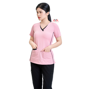 ชุดเครื่องแบบสครับทางการแพทย์หลากสีสำหรับผู้หญิงชุดเครื่องมือทันตกรรมสำหรับโรงพยาบาลแบบลอกได้สไตล์ตามต้องการ - Product Image 1