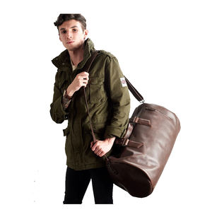 Genuine Leather Fashion <b>Waterproof</b> Gym <b>Bag</b> Large Capacity Sports Duffel <b>Bag</b> Shoe Compartment Travel Fitness Workout <b>Bag</b> Men - Product Image 5
