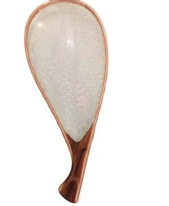 Épuisette de pêche à la mouche d'extérieur avec cadre en bois et filet en caoutchouc, outil de capture de truites à lancer à la main - Product Image 1