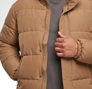 <b>Men</b> Stand Collar Vintage Puffer <b>Jackets</b> Winter <b>Warm</b> Quilted Outdoor Coat <b>Men's</b> Button Down Puffer Bubble <b>Jacket</b> <b>Mens</b> - Product Image 3