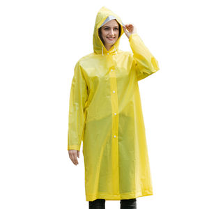 Veste de pluie transparente personnalisée pour femme, jaune, grande taille, broderie, respirante, séchage rapide, écologique, de haute qualité - Product Image 4