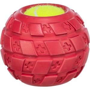 Natural Rubber Tennis Ball in a Tire 7.5 cm Diameter <b>Pet</b> <b>Interactive</b> & Movement <b>Toy</b> - Product Image 1