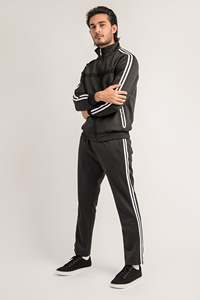 Ensemble de survêtement homme personnalisé en gros, style streetwear, couleur contrastante, coupe-vent réfléchissant en nylon, survêtement en nylon pour homme - Product Image 2