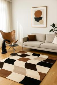 Custom Modern Hand-Tufted Wool colorful boxes <b>Carpet</b> Rug Luxury Custom square Shape for Living Room and Picnic Use - Product Image 1