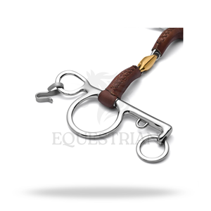 Mors à rênes en cuir Pelham pour l'entraînement et le contrôle équestre - Product Image 4