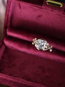 Anillo de Diamantes Auténtico de 2.00CT VS1 con Corte Princesa, Cultivado en Laboratorio, Oro Sólido de 14K, Joyería Fina Premium, Anillo de Compromiso Sorpresa para Ella - Product Image 5