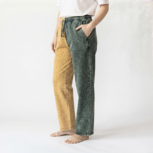 Joggers surdimensionnés pour femmes, design personnalisé, délavés à l'acide, bicolores, coupe ample, pantalon de survêtement décontracté à jambes larges - Product Image 2