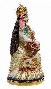 Figurine religieuse Radha Krishna en résine faite à la main, design moderne, décoration de table pour Diwali, maison ou bureau - Product Image 3
