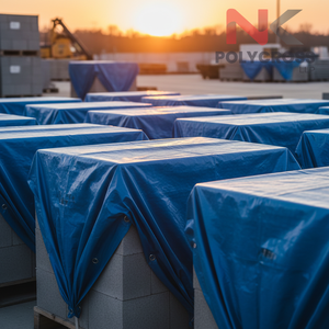 Lona de Protección para Materiales de Construcción, Reforzada con Ojales, para Protección de Arena y Agregados - Product Image 6