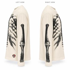 Custom Unisex Thermal <b>Waffle</b> Knit Skeleton Print Long Sleeve Streetwear <b>Shirt</b> OEM Manufacturer Direct from Factory Blimpex INT - Product Image 2