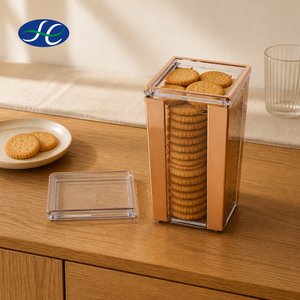 Tarros de almacenamiento rectangulares de lujo con tapas plateadas OEM, tarros premium Arris. - Product Image 2