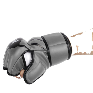 Gants de grappling MMA personnalisés demi-doigts en cuir PU, avec lacets, légers, pour adultes, pour la boxe et le Muay Thai, Wize - Product Image 2