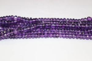 African <b>Amethyst</b> Faceted Rondelle Beads <b>Amethyst</b> Faceted Beads 7-8mm Strands for Jewelry Crafts Making - Product Image 4