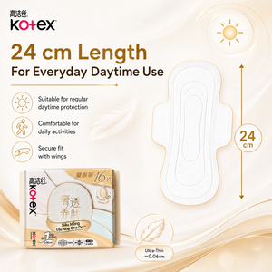 Kotex Cicada Toallas Sanitarias Ultra Finas con Alas 24cm - 16uds/Bolsa |   91271A Uso diario suave para la piel - Product Image 4