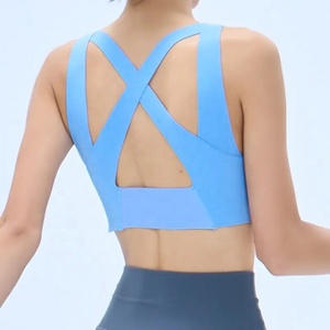 Femmes personnalisé Fitness Crop hauts en gros dames soutien-gorge de gymnastique avec fermeture éclair-plaine entraînement Yoga sport soutien-gorge Options de taille plus disponibles - Product Image 3