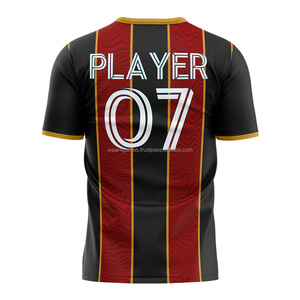 Maillots de football personnalisés en sublimation 100% polyester respirants à séchage rapide et extensibles avec logo - Product Image 3
