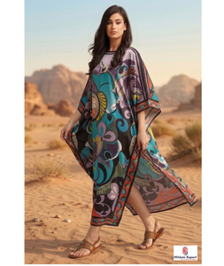 Women Printed <b>Kaftan</b> Dress Premium Quality Loose Fit Soft Fabric <b>Summer</b> Beach Wear Elegant Design Wholesale Supply - Product Image 1