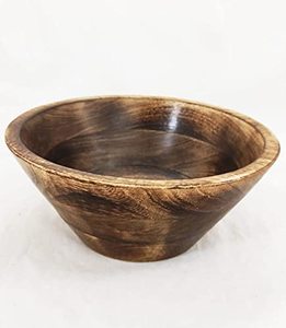 Tazón de Fideos Estilo Japandi, Tazones para Servir Alimentos, Diseño Curvo Grande, Tazón de Madera Hecho a Mano para Frutas y Ensaladas, Vajilla para Eventos - Product Image 5