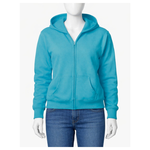 Sweat-shirt unisexe surdimensionné à capuche zippé haut de gamme, épais, avec broderie sur l'épaule et impression personnalisée pour l'automne, avec logo personnalisé - Product Image 2