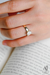 18K Gold Plated <b>Rhodium</b> Plated Silver Moissanite Oval Cut Claw Setting Unisex Wedding Engagement <b>Ring</b> - Product Image 3