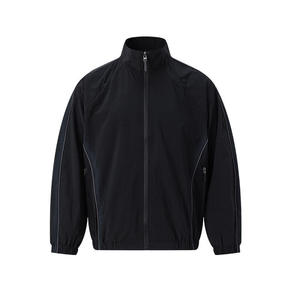 Wholesale Manufacturer <b>Men's</b> <b>White</b> Windproof Stand Collar Soft Shell <b>Jacket</b> With Zipper Closure Sporty Style Spring Wear 2026 - Product Image 3