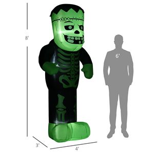 Esqueleto Inflable de Frankenstein de 8 Pies para Decoración de Jardín en Halloween - Product Image 3