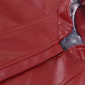 Streetwear Customized <b>Men's</b> PU <b>Leather</b> Loose Fit Plus Size Turn-Down Nonwoven Finished Garment Dyed <b>Jacket</b> - Product Image 4