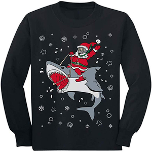 เสื้อยืดคอกลมผ้าฝ้ายเนื้อหนัก 300 แกรม ระบายอากาศได้ดี ลาย Happy Christmas - Product Image 4