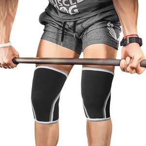 Genouillère Unisexe Personnalisable Couleur Unie, Soutien de Compression Élastique en Nylon/Néoprène, Équipement de Protection Sportive, Logo Personnalisé OEM/ODM - Product Image 4