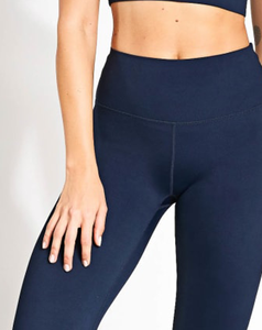 Lightweight Seamless Womens High Waist Full Length Yoga <b>Leggings</b> Solid Blue <b>Flared</b> Leg Elastic Waist Spandex Nylon Pants Fitness - Product Image 4