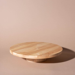 Soporte para Pastel de Madera de Acacia Natural Clásico, Hecho a Mano, Estilo Rústico, Plato Redondo para Servir Postres, Exhibidor para Fiestas en Casa - Product Image 1